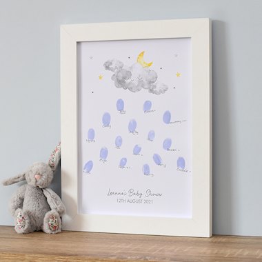 Personalised Cloud Fingerprint A4 Framed Print