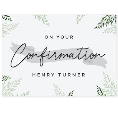 Personalised Confirmation Card