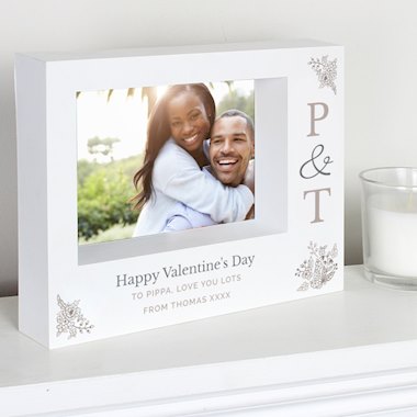 Personalised Couples Initials 7x5 Box Photo Frame