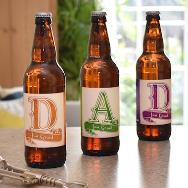Personalised Dad Pack of 3 Beer