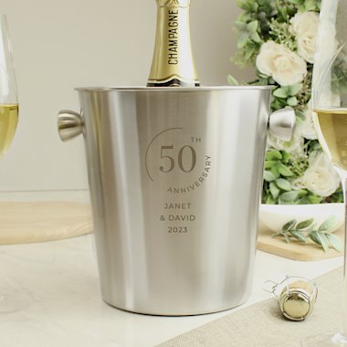 Personalised Date Stainless Steel Ice Bucket