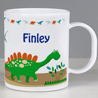 Personalised Dinosaur Plastic Mug