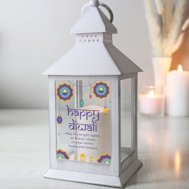 Personalised Diwali White Lantern