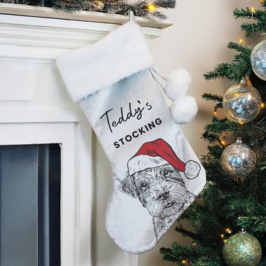 Personalised Dog Breed Christmas Stocking