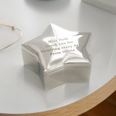 Personalised Engraved Star Trinket Box