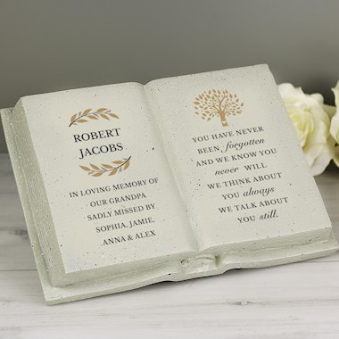 Personalised Family Tree Memorial Resin Book