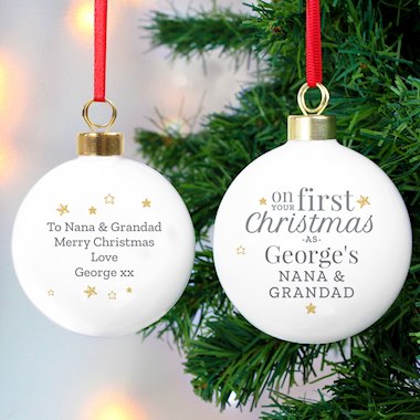 Personalised First Christmas as Bauble
