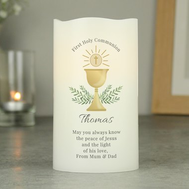 Personalised First Holy Communion LED Candle