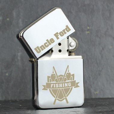 Personalised Fishing Crest Lighter