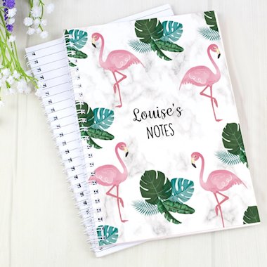 Personalised Flamingo A5 Notebook