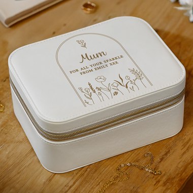 Personalised Floral Arch Travel Jewellery Box