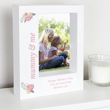 Personalised Floral Bouquet 5x7 Box Photo Frame