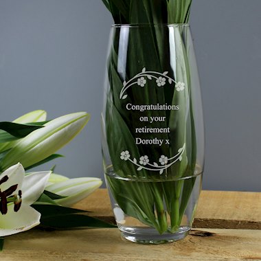 Personalised Floral Bullet Vase