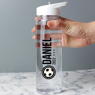 Personalised Football Badge Water Bottle