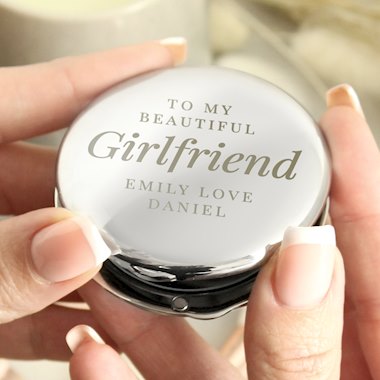 Personalised Free Text Compact Mirror