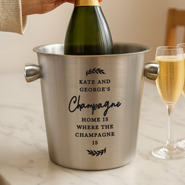 Personalised Free Text Stainless Steel Ice Bucket