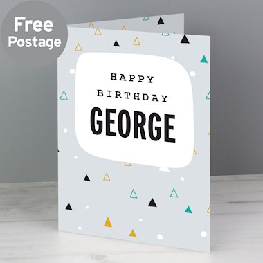 Personalised Geo Birthday Card