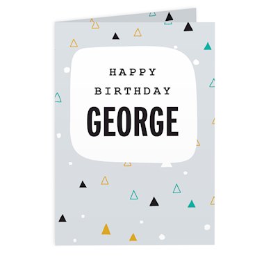 Personalised Geo Birthday Card
