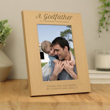 Personalised Godfather Wooden 5x7 Photo Frame
