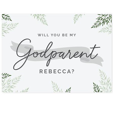 Personalised Godparent Card