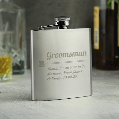 Personalised Groomsman Hip flask