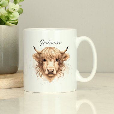 Personalised Highland Cow Mug - Female
