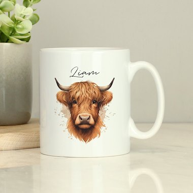 Personalised Highland Cow Mug - Male