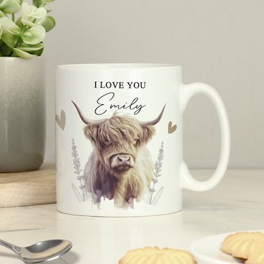 Personalised Highland Cow Mug