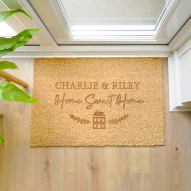 Personalised Home Sweet Home Rectangle Indoor Doormat
