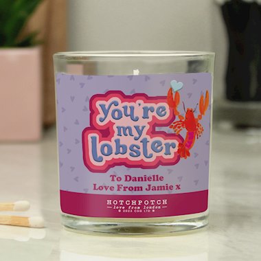 Personalised Hotchpotch Youre My Lobster Scented Candle Jar