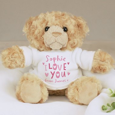 Personalised I Love You Teddy Bear