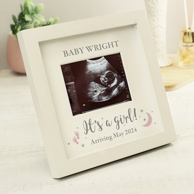 Personalised Its A Girl Baby Scan Frame