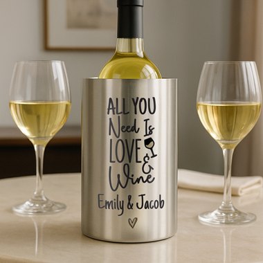 Personalised Love & Wine Cooler
