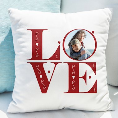 Personalised LOVE Photo Upload Cushion
