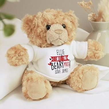 Personalised Love You Beary Much Teddy Bear