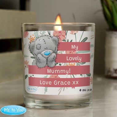 Personalised Me To You Floral Scented Jar Candle