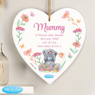 Personalised Me to You Flowery Hanging Heart Ornament