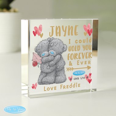 Personalised Me To You Hold You Forever Crystal Token