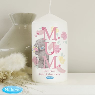Personalised Me to You MUM Pillar Candle