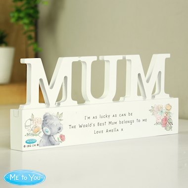 Personalised Me To You Wooden Mum Ornament