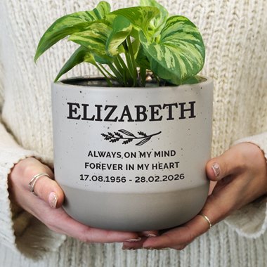 Personalised Flecked Plant Pot