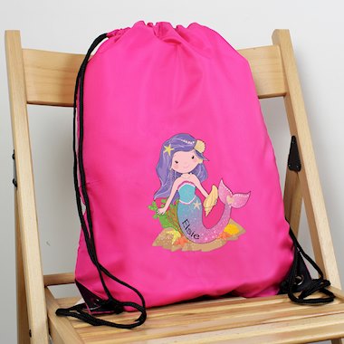 Personalised Mermaid Pink Kit Bag