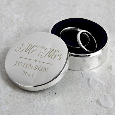 Personalised Mr & Mrs Ring Box