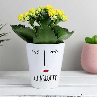 Personalised Mrs Face Plant Pot