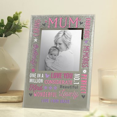 Personalised Mum Glitter Frame