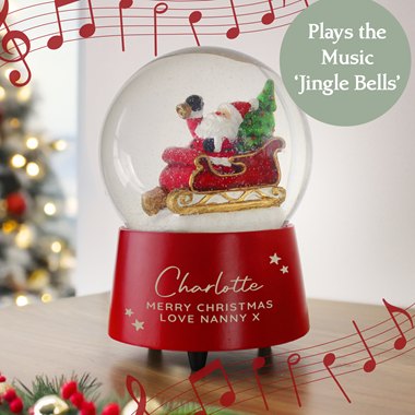 Personalised Musical Santa Globe