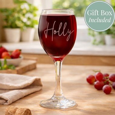 Personalised Name Wine Glass