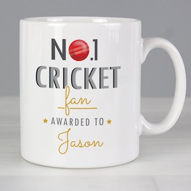 Personalised No.1 Cricket Fan Mug