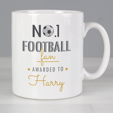 Personalised No.1 Football Fan Mug