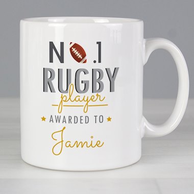 Personalised No.1 Rugby Player Mug